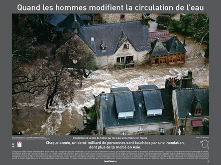 JInondation de la ville de Redon par les eaux de la Vilaine en France