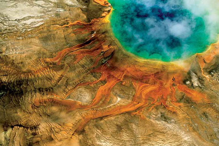 Source chaude du Grand Prismatic dans le parc national de Yellowstone, tats-Unis